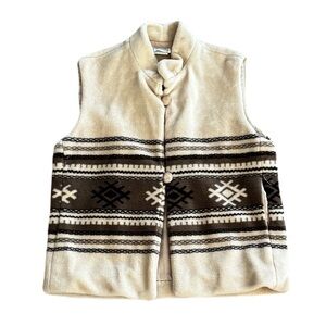 Bonelli Medium Tan and Brown Vintage Fleece Vest